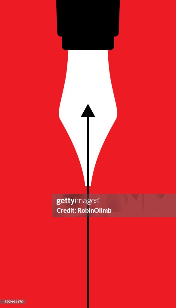 Fountain Pen Up Arrow
