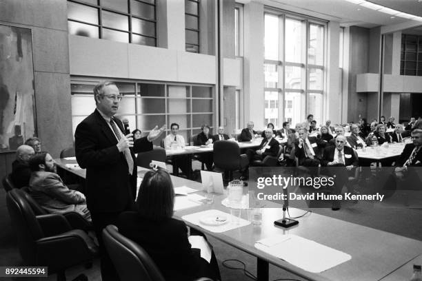 Special Prosecutor Ken Starr speaks to the the Oklahoma Bar Association on Jan. 28, 1999. The event occurred at the same time the the Senate was...