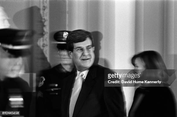 Senate Majority Leader Trent Lott, in the hallways of the U.S. Capitol building during a break from the Senate Impeachment Trial of President Bill...