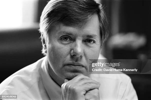 Rep. Lindsey Graham of South Carolina, one of the House Managers, in his office in the U.S. Capitol building on the second to last day of Senate...