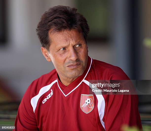 Novellino, coach of Reggina Calcio, watches during a friendly match against Cisco Roma on July 24, 2009 in Roccaporena di Cascia, Perugia, Italy.