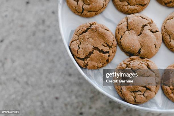 close up of ginger cookies - ginger stock pictures, royalty-free photos & images