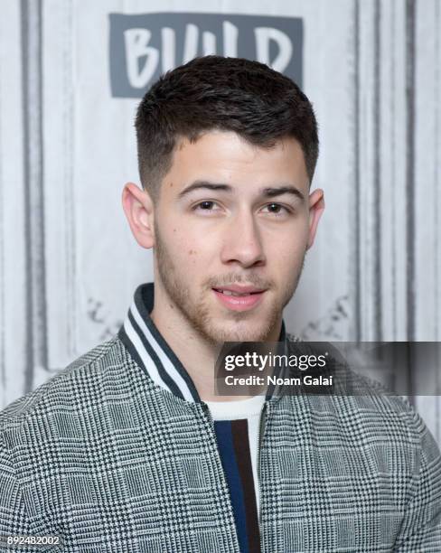 Nick Jonas visits Build Series to discuss "Jumanji: Welcome to the Jungle" at Build Studio on December 14, 2017 in New York City.