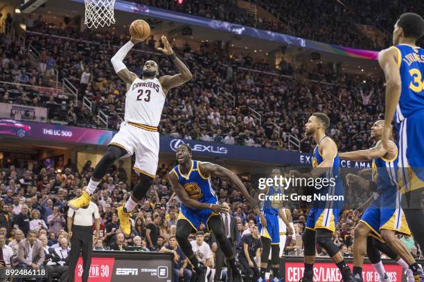 Finals: Cleveland Cavaliers LeBron James in action, dunk vs Golden State Warriors at Quicken Loans Arena. Game 4. Cleveland, OH 6/9/2017 CREDIT: Greg...