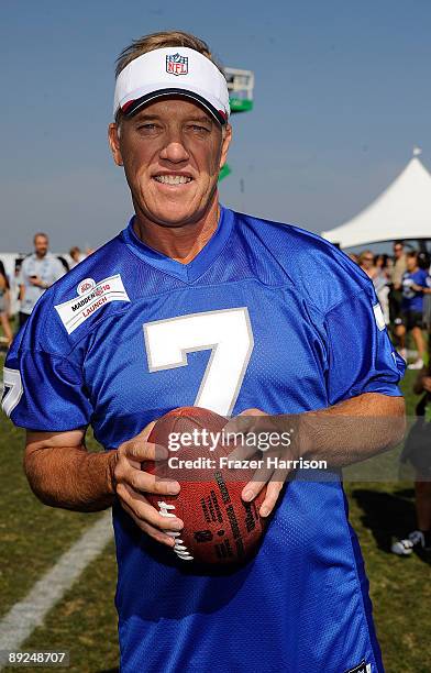 Athlete John Elway takes part in the Madden NFL 10 Pigskiin Pro-Am on Xbox 360 event on July 24, 2009 in Malibu, California.