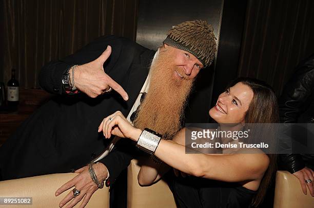 Billy Gibbons and Gilligan Stillwater attend Slash's birthday dinner at Stack Restaurant at The Mirage Hotel and Casino on July 24, 2009 in Las...