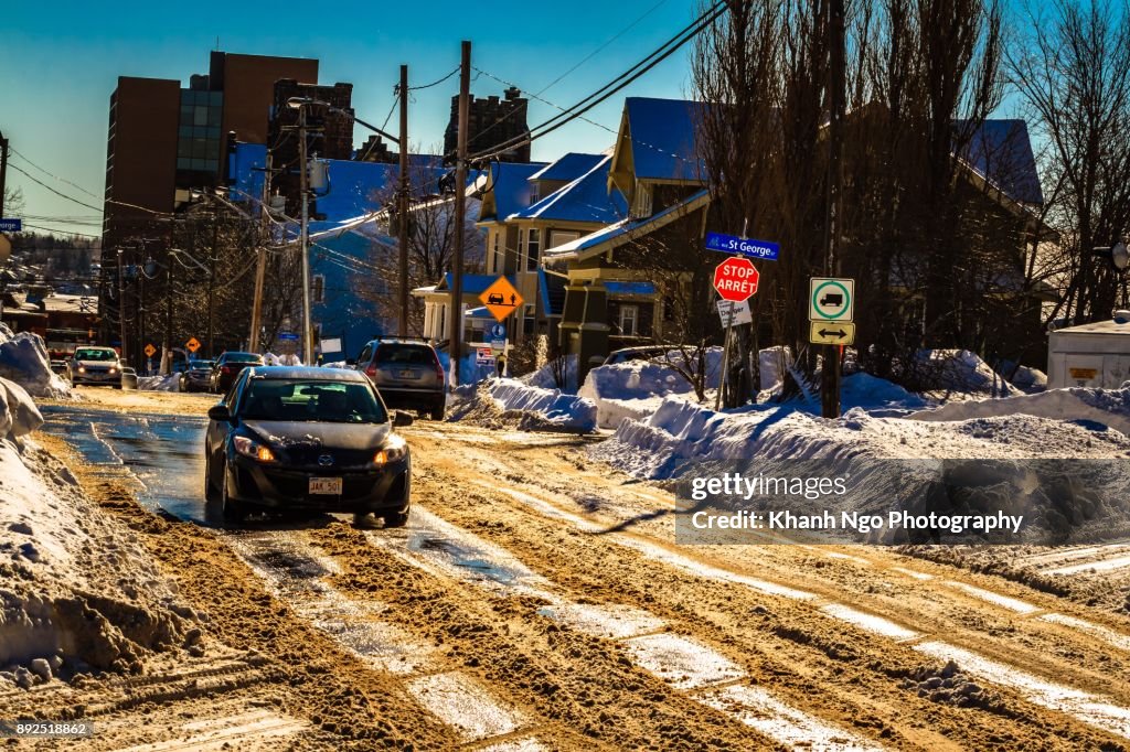 One of the roads in Moncton