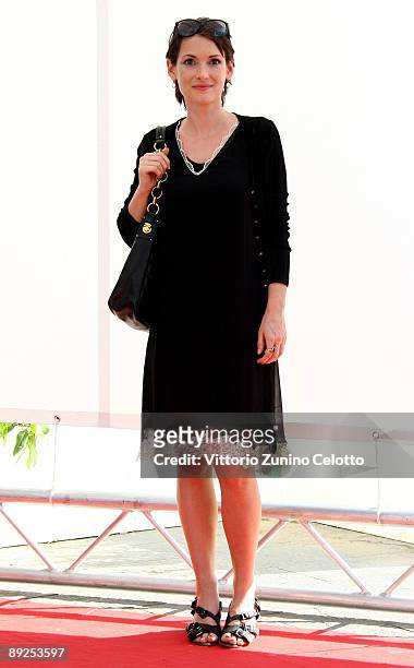 Actress Winona Ryder attends a photocall during the 2009 Giffoni Experience on July 25, 2009 in Salerno, Italy.