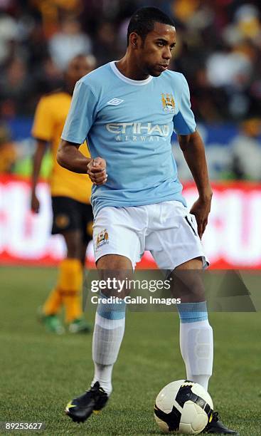 Robinho of Man City during the final of the 2009 Vodacom Challenge match between Kaizer Chiefs and Manchester City from Loftus Versfeld Stadium on...