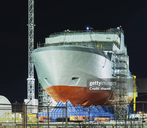 naval ship building - schiffs steuer stock-fotos und bilder