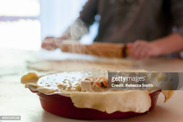 chicken pot pie - thanksgiving leftovers 個照片及圖片檔