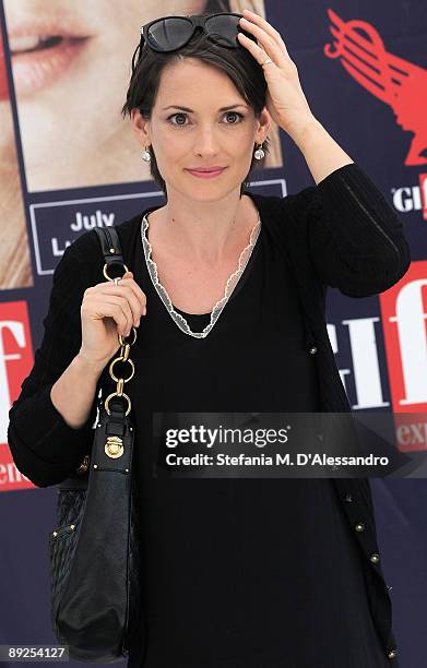 Actress Winona Ryder attends a photocall during the Giffoni Experience on July 25, 2009 in Salerno, Italy.