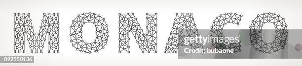 monaco triangular vector pattern - monaco stock illustrations