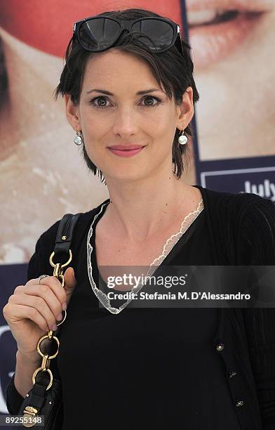 Actress Winona Ryder attends a photocall during the Giffoni Experience on July 25, 2009 in Salerno, Italy.