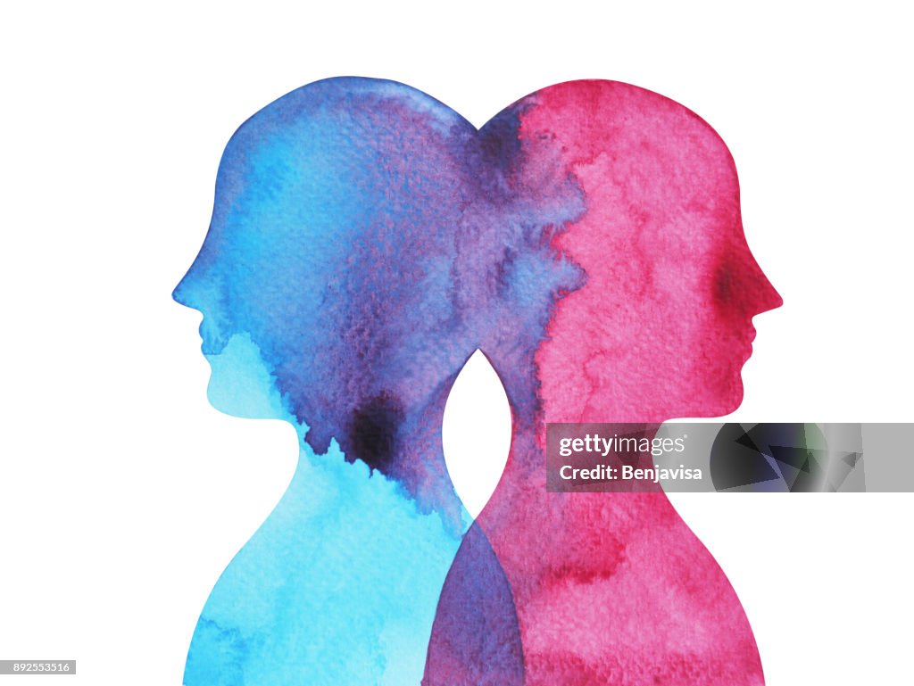 Mastermind, puissance de chakra, résumé d’inspiration pensée ensemble, monde à l’intérieur de votre esprit, les projections de peinture aquarelle