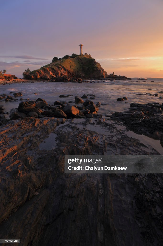 Lighthouse in Twilight at Ko Lanta Island, Krabi