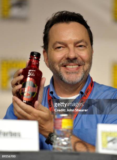 Executive producer Alan Ball speaks during "True Blood" Q&A at Comic-Con 2009 held at San Diego Convention Center on July 25, 2009 in San Diego,...