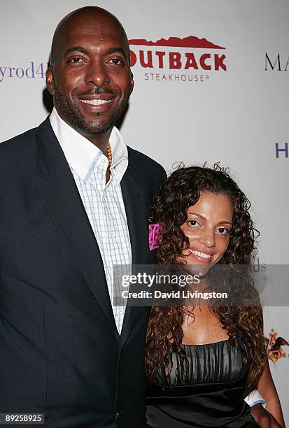 Former NBA player John Salley and wife Natasha Salley attend the HollyRod Foundation's 11th Annual DesignCare Fundraiser at a private residence on...