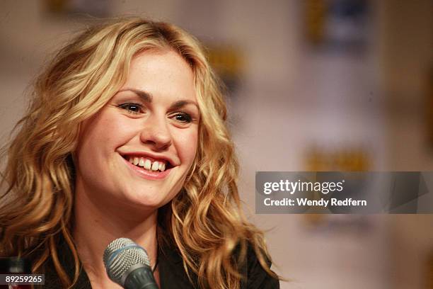 Anna Paquin attends a press conference on day three of Comic-Con on July 25, 2009 in San Diego, California.