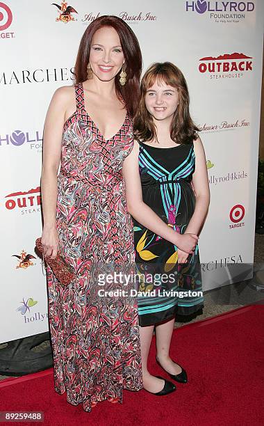 Actress Amy Yasbeck and daughter Stella Ritter attend the HollyRod Foundation's 11th Annual DesignCare Fundraiser at a private residence on July 25,...
