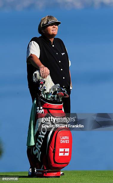 Laura Davies of England during the final round of the Evian Masters at the Evian Masters Golf Club on July 25, 2009 in Evian-les-Bains, France.