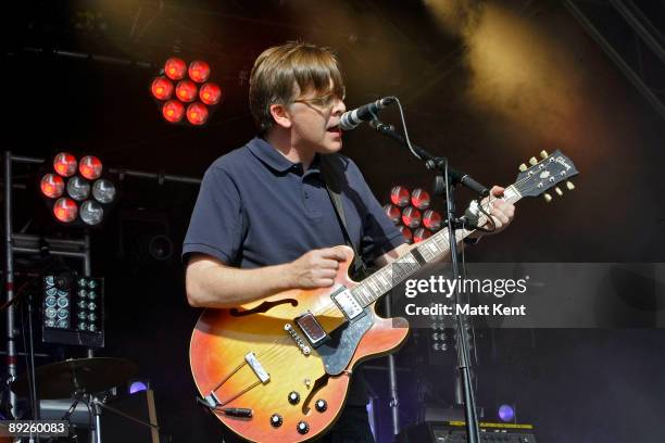 Norman Blake of Teenage Fanclub performs on stage on the first day of Ben & Jerry's Sundae on the Common at Clapham Common on July 25, 2009 in...