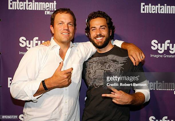 Adam Baldwin and Zachary Levi at the Entertainment Weekly and Syfy invade Comic-Con party at Hotel Solamar on July 25, 2009 in San Diego, California.