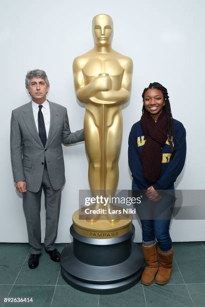 Writer, director and producer Alexander Payne and Paramount Pictures Academy Gold Intern Tyshana Richard attend The Academy of Motion Picture Arts &...
