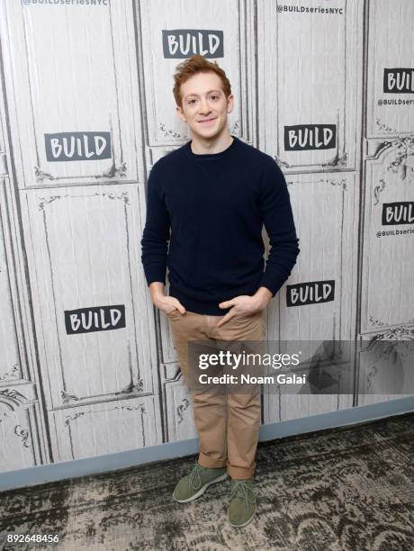 Ethan Slater visits Build Series to discuss "SpongeBob SquarePants, The Broadway Musical" at Build Studio on December 14, 2017 in New York City.