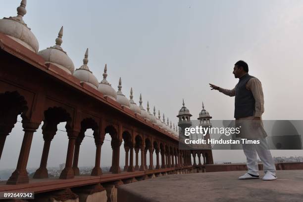 Genral view of Jama Masjid on December 13, 2017 in New Delhi, India. The 17th century mosque built by Mughal emperor Shahjahan has started...