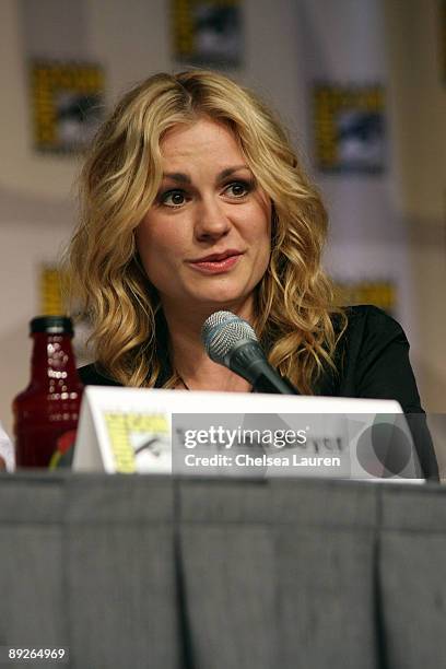 Actress Anna Paquin attends the "True Blood" panel on day 3 of the 2009 Comic-Con International Convention on July 25, 2009 in San Diego, California.