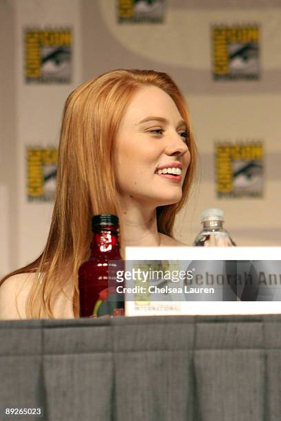 Actress Deborah Ann Woll attends the "True Blood" panel on day 3 of the 2009 Comic-Con International Convention on July 25, 2009 in San Diego,...