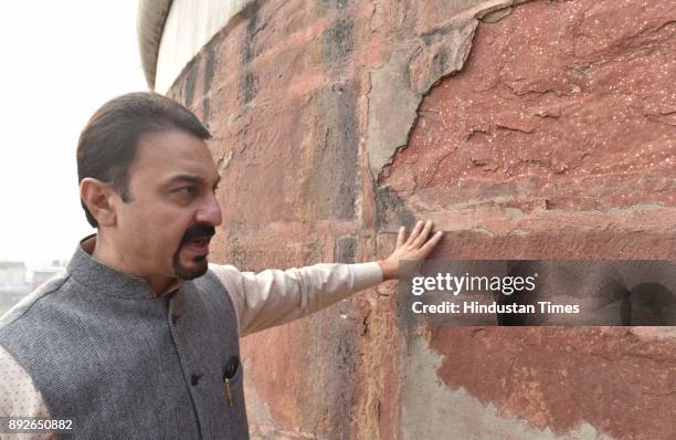 Tariq Bukhari, Gen Secretray of Jama Masjid advisory council at Jama Masjid on December 13, 2017 in New Delhi, India. The 17th century mosque built...