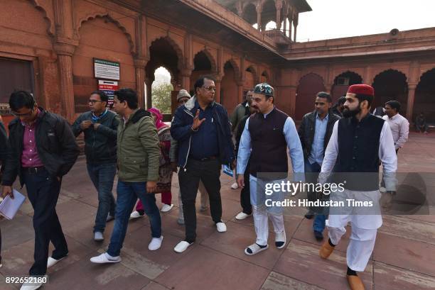 Teams of Archaeological Survey of India , National Disaster Management Authority and Delhi Wakf Board visited Jama Masjid for doing inspection of...