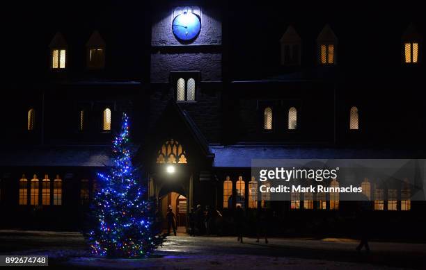 General view of Glenalmond College ahead of the annual Candlelit Service in the school's Gothic Chapel on December 14, 2017 in Perth, Scotland. The...