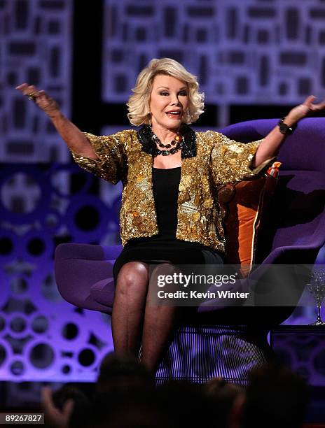 Comedian Joan Rivers onstage at the The Comedy Central Roast Of Joan Rivers held at CBS Studios on July 26, 2009 in Studio City, California.