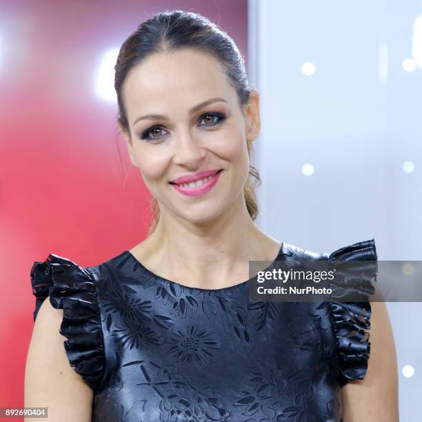 Spanish model Eva Gonzalez attends the presentation of a new seson of 'Masterchef Junior' at TVE studios on December 14, 2017 in Madrid, Spain.