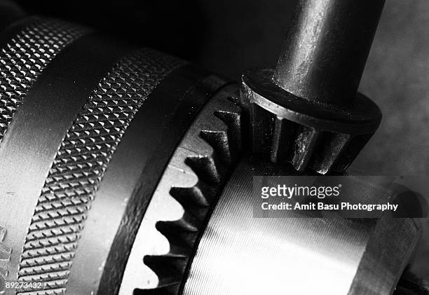 bevel gears on a drill - chuck stock pictures, royalty-free photos & images