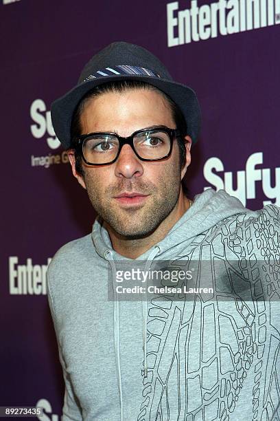 Actor Zachary Quinto attends the Entertainment Weekly and Syfy party celebrating Comic-Con at Hotel Solamar on July 25, 2009 in San Diego, California.