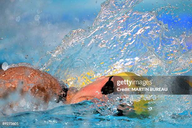 Australian Patrick Murphy competes during the men's 200m freestyle qualifications on July 27, 2009 at the FINA World Swimming Championships in Rome....
