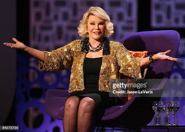 Joan Rivers onstage during Comedy Central's "Roast of Joan Rivers" at CBS Studios on July 26, 2009 in Studio City, California.