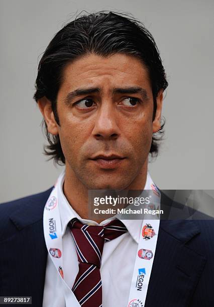 Ex Benfica player Rui Costa during the Amsterdam Tournament match between Sunderland and Benfica at the Amsterdam Arena on July 24, 2009 in...
