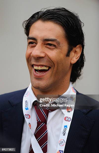 Ex Benfica player Rui Costa during the Amsterdam Tournament match between Sunderland and Benfica at the Amsterdam Arena on July 24, 2009 in...