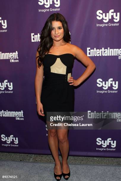 Actress Lea Michele attends the Entertainment Weekly and Syfy party celebrating Comic-Con at Hotel Solamar on July 25, 2009 in San Diego, California.