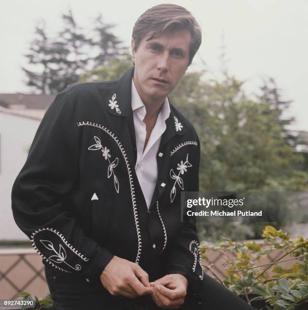 English singer-songwriter Bryan Ferry of Roxy Music, Los Angeles, California, October 1977.