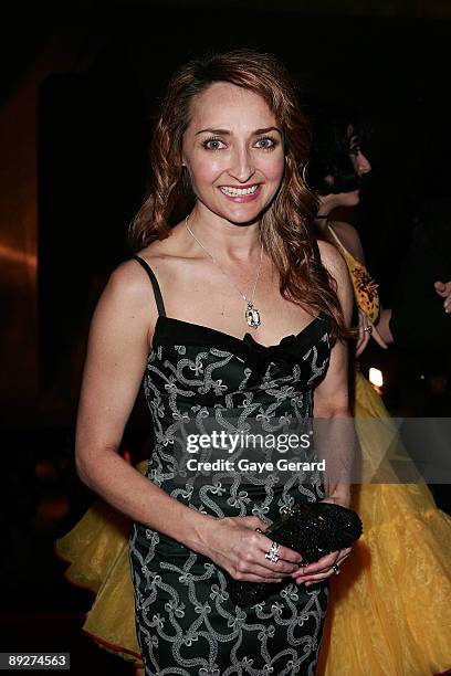 Actress and Singer Sharon Millerchip arrives at the 2009 Helpmann Awards Sydney Opera House on July 27, 2009 in Sydney, Australia.