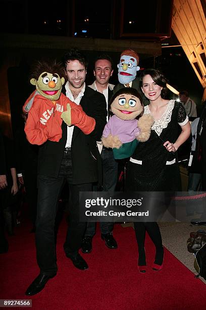 Avenue Q arrive at the 2009 Helpmann Awards Sydney Opera House on July 27, 2009 in Sydney, Australia.