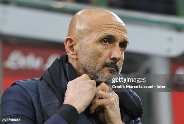 Internazionale Milano coach Luciano Spalletti looks on before the TIM Cup match between FC Internazionale and Pordenone at Stadio Giuseppe Meazza on...