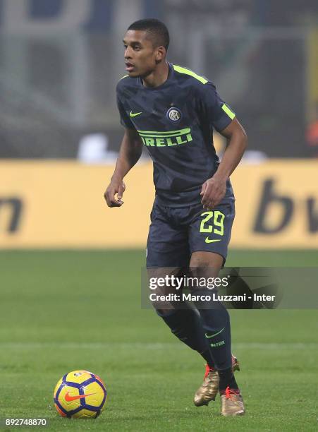 Henrique Dalbert of FC Internazionale in action during the TIM Cup match between FC Internazionale and Pordenone at Stadio Giuseppe Meazza on...