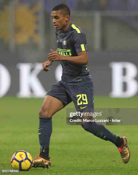Henrique Dalbert of FC Internazionale in action during the TIM Cup match between FC Internazionale and Pordenone at Stadio Giuseppe Meazza on...